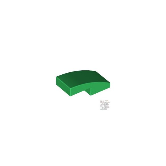 Lego PLATE W. BOW 1X2X2/3, Green