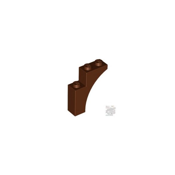 Lego Brick With Bow 1X3X3, Reddish brown