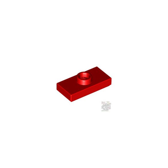 Lego PLATE 1X2 W. 1 KNOB, Bright red