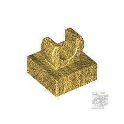 Lego PLATE 1X1 W. UP RIGHT HOLDER, Gold