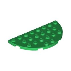 Lego 1/2 CIRCLE PLATE 4X8, Green