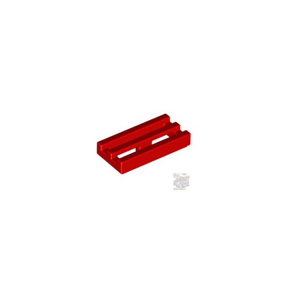 Lego RADIATOR GRILLE 1X2, Bright red