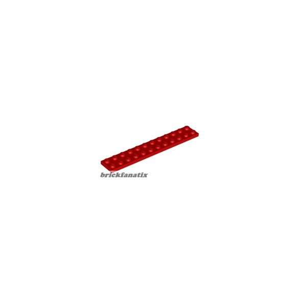 Lego Plate 2X12, Bright red