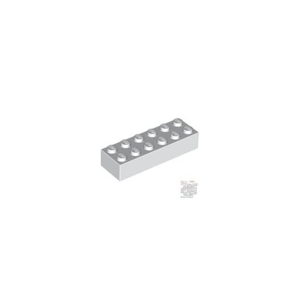 Lego Brick 2X6, White