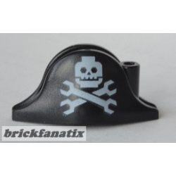   Lego figura Headgear Hat, Pirate Bicorne with Minifigure Skull and Wrenches Crossbones Pattern
