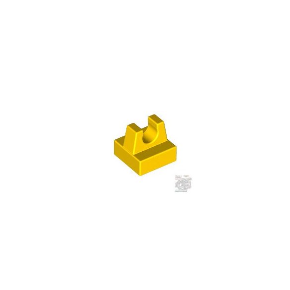 Lego PLATE 1X1 W. UP RIGHT HOLDER, Bright yellow