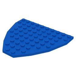 Lego Boat, Wedge, Plate 9 x 10 (Boat Bow Plate), Bright blue