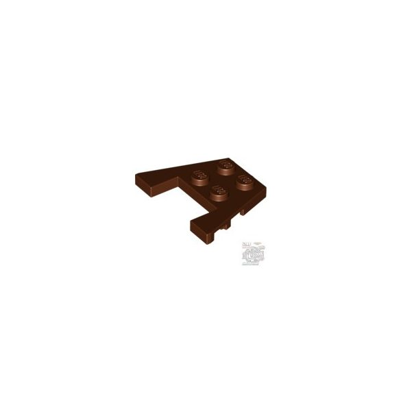 Lego PLATE 3X4 W/ANGLES, Reddish brown