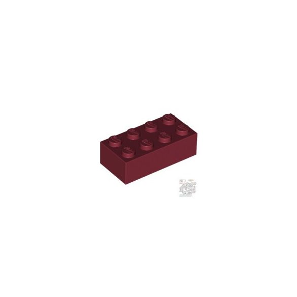 Lego BRICK 2X4, Dark red