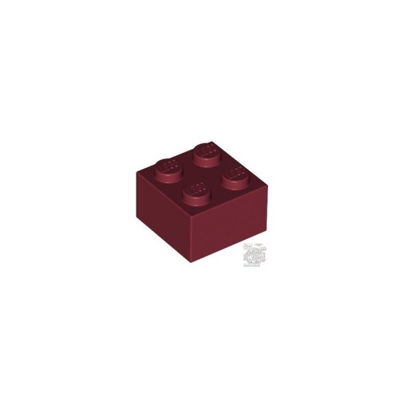Lego BRICK 2X2, Dark red