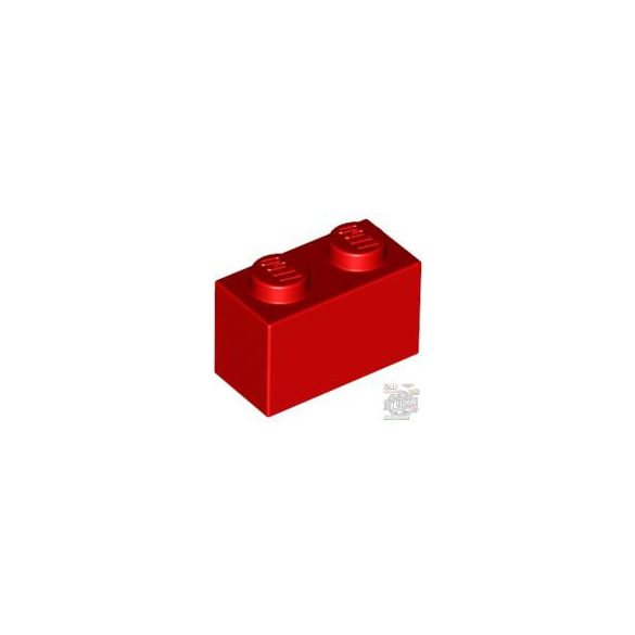 Lego BRICK 1X2, Bright red