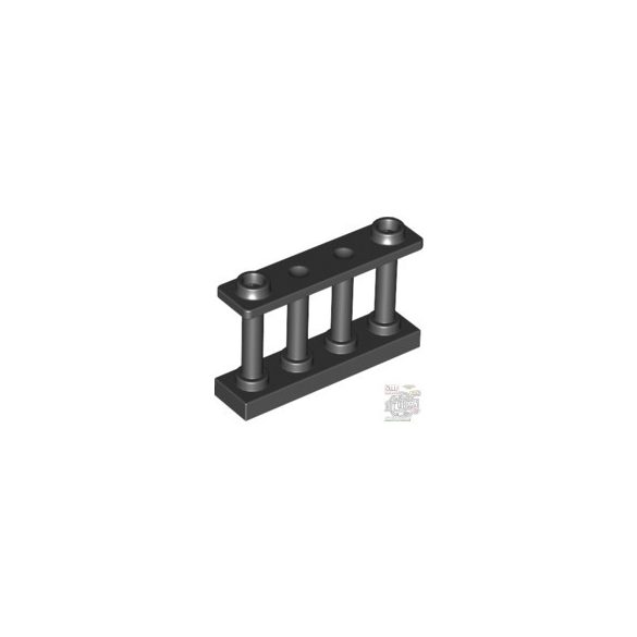 Lego Fence 1X4X2 W. 2 Knobs, Black