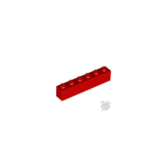 Lego BRICK 1X6, Bright red