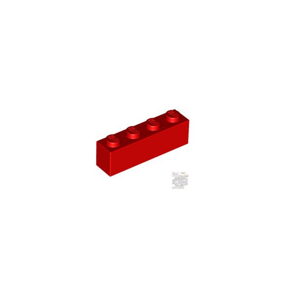 Lego BRICK 1X4, Bright red