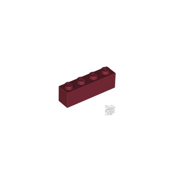 Lego Brick 1x4, Dark red