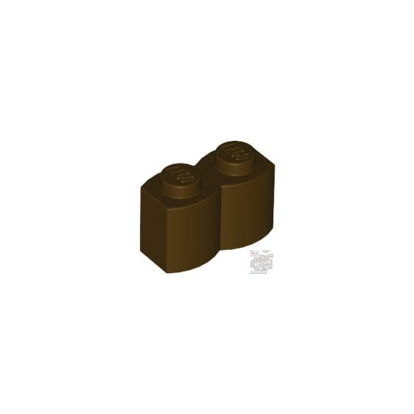 Lego Palisade Brick 1X2, Dark Brown