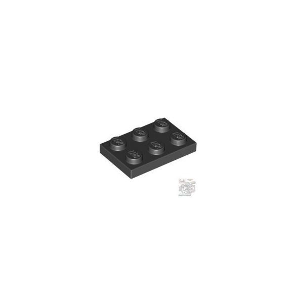 Lego Plate 2x3, Black