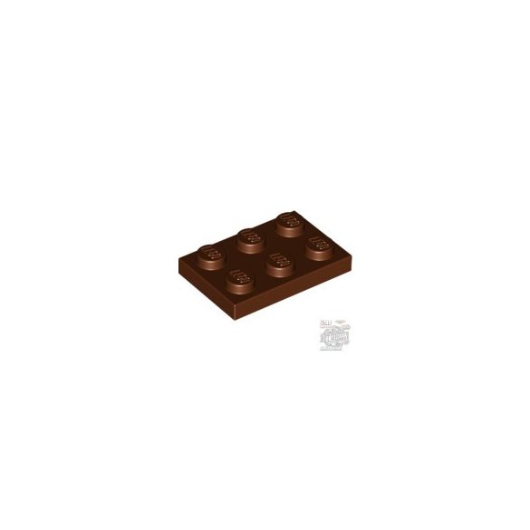 Lego Plate 2x3, Reddish brown