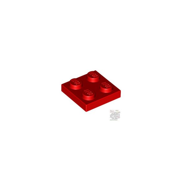 Lego Plate 2x2, Bright red