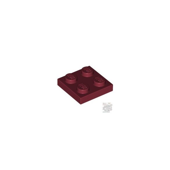 Lego PLATE 2X2, Dark red
