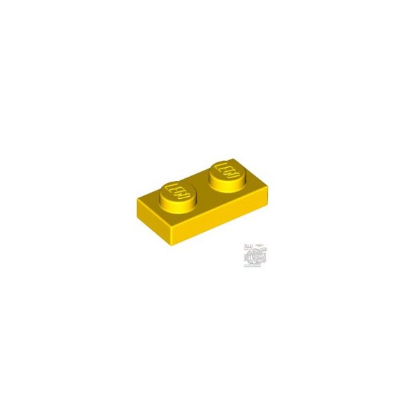 Lego PLATE 1X2, Bright yellow