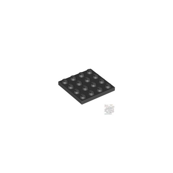 Lego Plate 4X4, Black