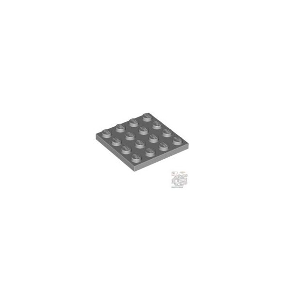 Lego Plate 4X4, Light grey