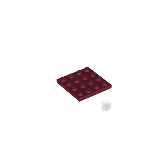 Lego Plate 4X4, Dark red