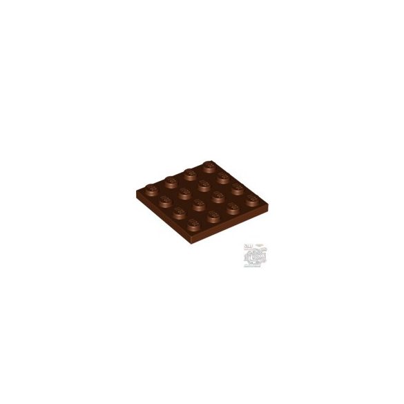 Lego Plate 4X4, Reddish brown