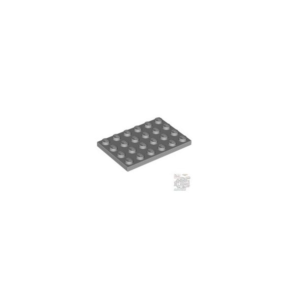 Lego Plate 4X6, Light grey