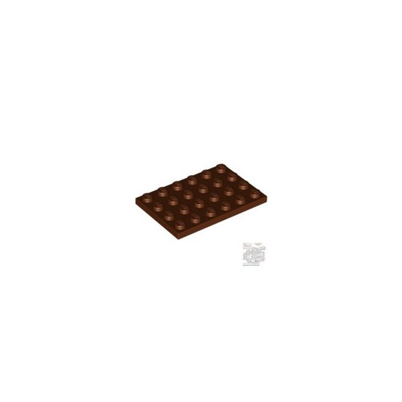Lego Plate 4X6, Reddish brown