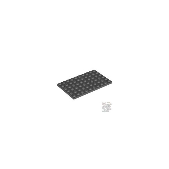 Lego Plate 6X10, Dark grey