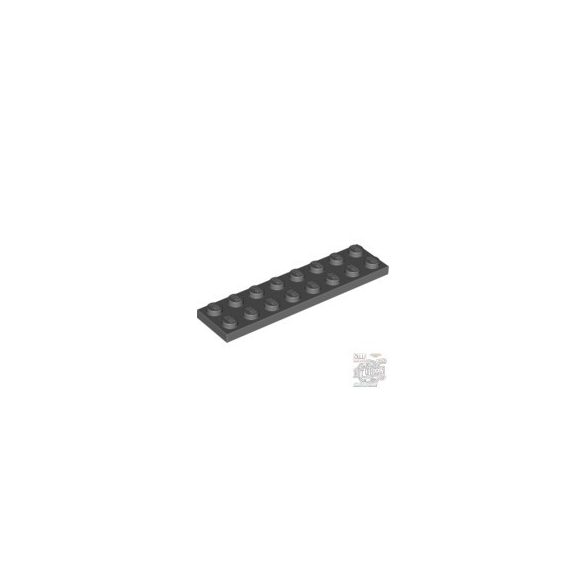 Lego Plate 2X8, Dark grey