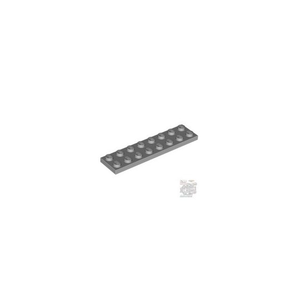 Lego Plate 2X8, Light grey