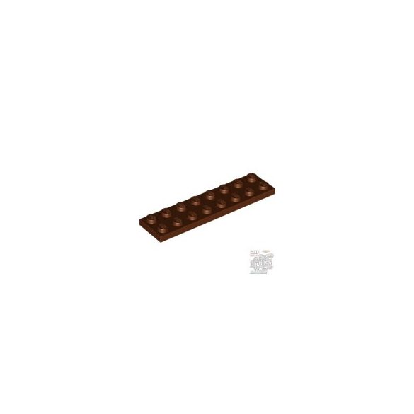 Lego Plate 2X8, Reddish brown