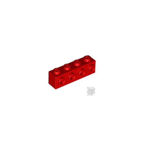 Lego BRICK 1X4 W. 4 KNOBS, Bright red