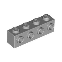 Lego BRICK 1X4 W. 4 KNOBS, Light grey