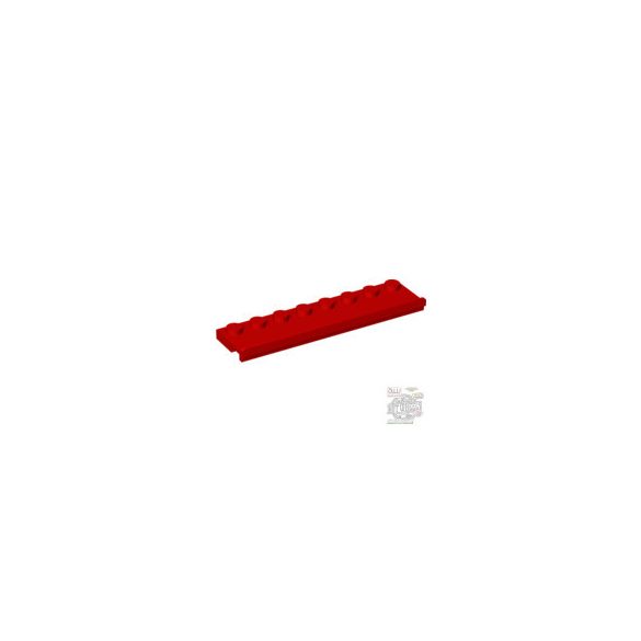 Lego PLATE 2X8 W/GLIDING, Bright red