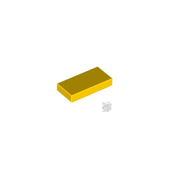 Lego Flat Tile 1X2, Bright yellow