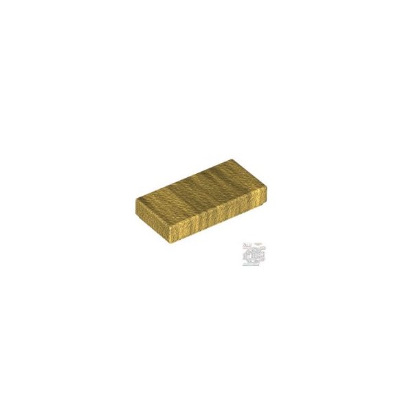 Lego Flat Tile 1X2, Metallic gold