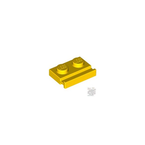 Lego PLATE 1X2 WITH SLIDE, Bright yellow