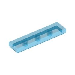 Lego Flat Tile 1X4, Transparent blue