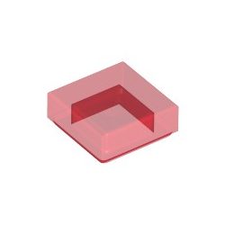 Lego FLAT TILE 1X1, Transparent red