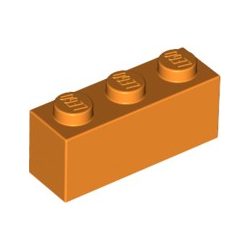 Lego Brick 1X3, Bright orange