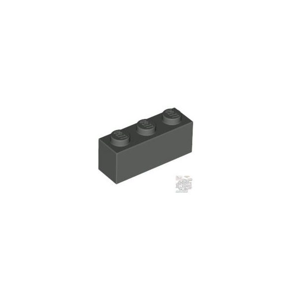 Lego Brick 1X3, Dark grey