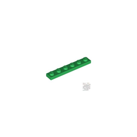 Lego PLATE 1X6, Green