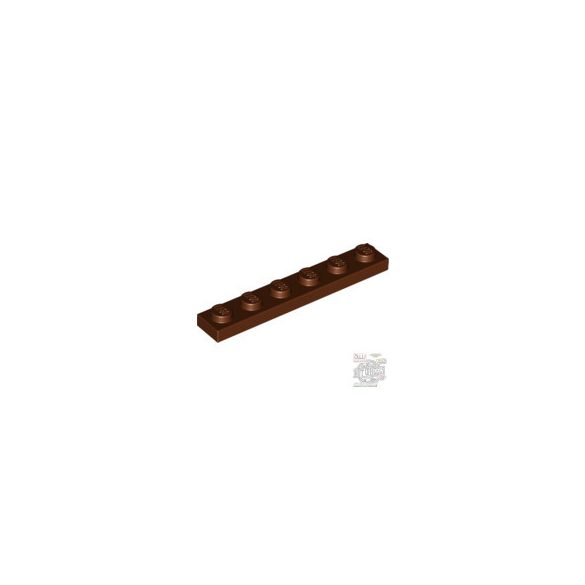 Lego Plate 1x6, Reddish brown