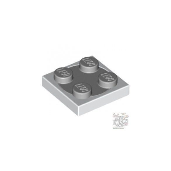 Lego Turn Plate 2X2 complete, White + Light grey