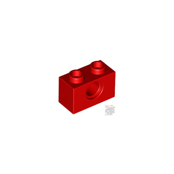 Lego TECHNIC BRICK 1X2, Ø4.9, Bright red