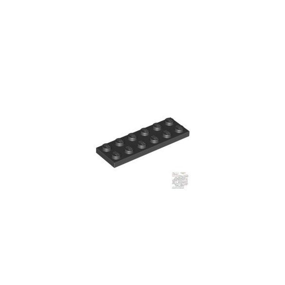 Lego Plate 2X6, Black